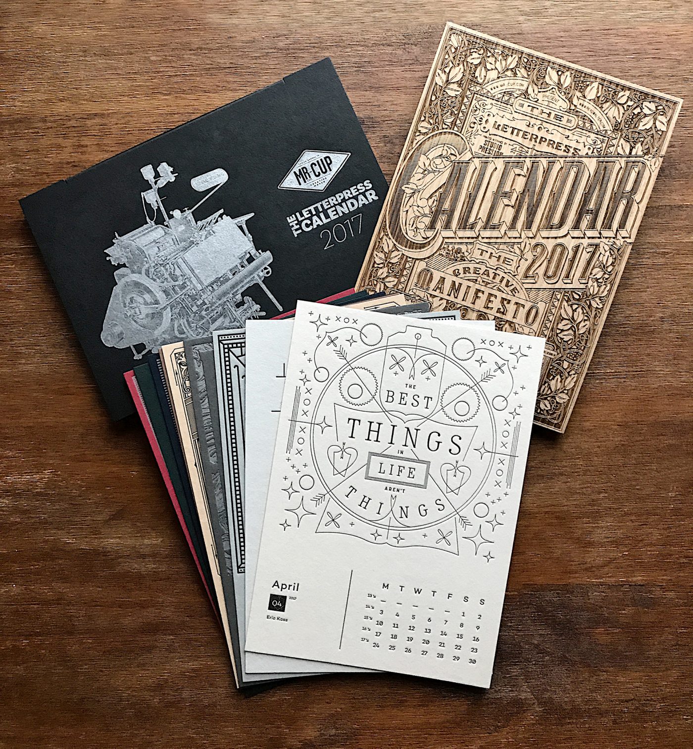 Letter Press Calendar 2017 by Eric Kass